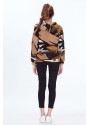 KAPÜŞONLU DESENLİ POLAR SWEAT